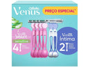 Gillette Venus Smooth Deluxe Kit – 6 Aparelhos Femininos (Corpo + Área Íntima)